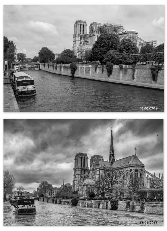 15 mois se sont passés entre la grande crue de la Seine et le grand incendie de Notre Dame